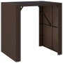 Bar table with brown PE rattan glass surface 105x80x110 cm by vidaXL, Garden tables - Ref: Foro24-362593, Price: 143,84 €, Di...