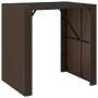 Bar table with brown PE rattan glass surface 105x80x110 cm by vidaXL, Garden tables - Ref: Foro24-362593, Price: 142,09 €, Di...