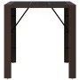 Bar table with brown PE rattan glass surface 105x80x110 cm by vidaXL, Garden tables - Ref: Foro24-362593, Price: 142,09 €, Di...