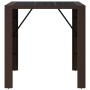 Bartisch mit brauner PE-Rattan-Glasoberfläche 105x80x110 cm von vidaXL, Gartentische - Ref: Foro24-362593, Preis: 143,84 €, R...