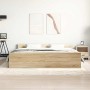 Estructura de cama con cabecero piecero roble Sonoma 180x200 cm