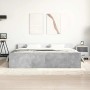 Estructura de cama con cabecero piecero gris hormigón 180x200cm