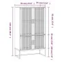 Hohes Sperrholz-Sideboard 70x35x125 cm von vidaXL, Schließfächer und Lagerschränke - Ref: Foro24-352141, Preis: 187,10 €, Rab...