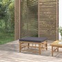 Reposapiés de jardín bambú con cojín gris oscuro de vidaXL, Sofás modulares de exterior - Ref: Foro24-362310, Precio: 93,58 €