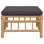 Bamboo garden footstool with dark gray cushion by vidaXL, Modular outdoor sofas - Ref: Foro24-362310, Price: 93,68 €, Discoun...