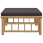 Gartenhocker aus Bambus mit dunkelgrauem Kissen von vidaXL, Modulare Sofas für den Außenbereich - Ref: Foro24-362310, Preis: ...