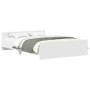 Estructura de cama con cabecero piecero blanco 120x190 cm