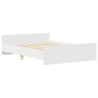 Estructura de cama con cabecero piecero blanco 120x190 cm
