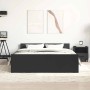 Estructura de cama con cabecero piecero negro 120x190 cm