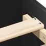 Estructura de cama con cabecero piecero negro 120x190 cm