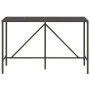 High bar table with brown PE rattan and glass surface, measuring 180x70x110 cm. by vidaXL, Garden tables - Ref: Foro24-362590...