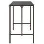 High bar table with brown PE rattan and glass surface, measuring 180x70x110 cm. by vidaXL, Garden tables - Ref: Foro24-362590...
