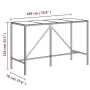 High bar table with brown PE rattan and glass surface, measuring 180x70x110 cm. by vidaXL, Garden tables - Ref: Foro24-362590...