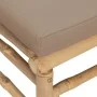 Central bamboo garden sofa with taupe gray cushions by vidaXL, Modular outdoor sofas - Ref: Foro24-362287, Price: 117,44 €, D...