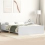 Estructura de cama sin colchón blanco 140x190 cm