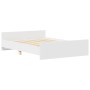 Estructura de cama sin colchón blanco 140x190 cm