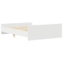 Estructura de cama sin colchón blanco 140x190 cm