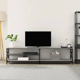 TV-Schrank Sonoma aus grauem Metall und Sperrholz, 200 x 40 x 50 cm von vidaXL, TV-Möbel - Ref: Foro24-826742, Preis: 79,50 €...
