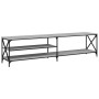 TV-Schrank Sonoma aus grauem Metall und Sperrholz, 200 x 40 x 50 cm von vidaXL, TV-Möbel - Ref: Foro24-826742, Preis: 80,54 €...