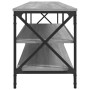 Mueble TV metal y madera contrachapada gris Sonoma 200x40x50 cm de vidaXL, Muebles TV - Ref: Foro24-826742, Precio: 80,45 €