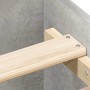 Estructura de cama con cabecero piecero gris hormigón 140x190cm