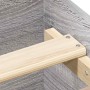 Estructura de cama con cabecero piecero gris Sonoma 140x190 cm