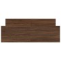 Estructura de cama con cabecero piecero roble marrón 140x190 cm