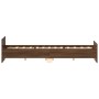 Estructura de cama con cabecero piecero roble marrón 140x190 cm