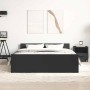 Estructura de cama con cabecero piecero negro 135x190cm