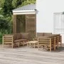 9-teiliges Gartenmöbel-Set aus Bambus mit taupegrauen Kissen von vidaXL, Gartensets - Ref: Foro24-3155123, Preis: 1,00 €, Rab...