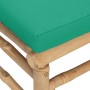 Sofá central de jardín bambú con cojines verde de vidaXL, Sofás modulares de exterior - Ref: Foro24-362294, Precio: 91,48 €