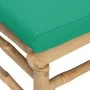Zentrales Gartensofa Bambus mit grünen Kissen von vidaXL, Modulare Sofas für den Außenbereich - Ref: Foro24-362294, Preis: 79...