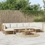 Gartenmöbel-Set 8-teilig aus Bambus und cremeweißen Kissen von vidaXL, Gartensets - Ref: Foro24-3155206, Preis: 828,72 €, Rab...