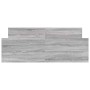 Estructura de cama con cabecero piecero gris Sonoma 135x190 cm