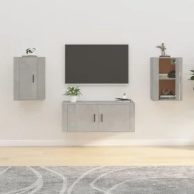 Wall TV cabinets 2 pcs concrete gray 40x34.5x60 cm by vidaXL, TV Furniture - Ref: Foro24-816665, Price: 51,81 €, Discount: %
