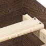 Estructura de cama con cabecero piecero roble marrón 135x190cm