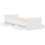 Estructura de cama con cabecero piecero blanca 100x200 cm