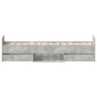Estructura de cama con cabecero piecero gris hormigón 100x200cm