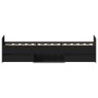 Estructura de cama con cabecero piecero negro 90x200 cm