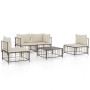 Gartenmöbel-Set 5-teilig und Kissen aus PE-Rattan Anthrazit von vidaXL, Outdoor-Sofas - Ref: Foro24-3186714, Preis: 400,87 €,...