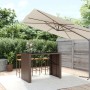 High bar table with brown PE rattan glass surface 145x80x110 cm by vidaXL, Garden tables - Ref: Foro24-362596, Price: 162,21 ...