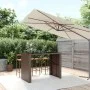 High bar table with brown PE rattan glass surface 145x80x110 cm by vidaXL, Garden tables - Ref: Foro24-362596, Price: 160,66 ...