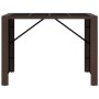 High bar table with brown PE rattan glass surface 145x80x110 cm by vidaXL, Garden tables - Ref: Foro24-362596, Price: 162,21 ...