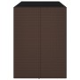 High bar table with brown PE rattan glass surface 145x80x110 cm by vidaXL, Garden tables - Ref: Foro24-362596, Price: 162,21 ...