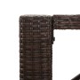 High bar table with brown PE rattan glass surface 145x80x110 cm by vidaXL, Garden tables - Ref: Foro24-362596, Price: 162,21 ...