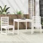 Gartentisch und Stühle 3-teilig aus massivem weißem Kiefernholz von vidaXL, Gartensets - Ref: Foro24-3154672, Preis: 221,64 €...