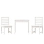 Gartentisch und Stühle 3-teilig aus massivem weißem Kiefernholz von vidaXL, Gartensets - Ref: Foro24-3154672, Preis: 225,14 €...
