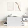 Estructura de cama con cabecero piecero blanca 90x190 cm