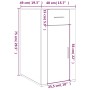 Concrete gray plywood desk cabinet 40x49x75 cm by vidaXL, Closets and storage - Ref: Foro24-816796, Price: 63,11 €, Discount: %