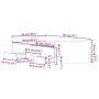 Estructura de cama con cabecero piecero roble Sonoma 90x190 cm